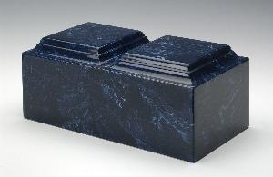 navy colored cultured marble companion cremation urn